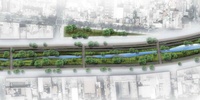Imagen para el proyecto L5. Parque lineal sobre el Viaducto Miguel Alemán. Ciudad de México