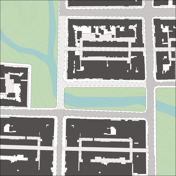 Trama urbana adaptada a la topografía