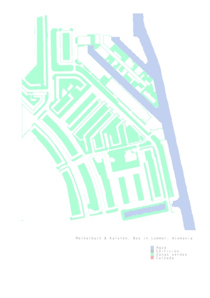 Ciudad modelo zonas verdes y agua