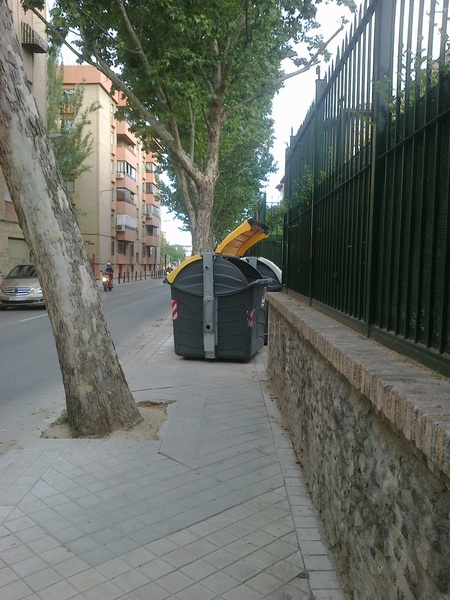 Interrumpiendo el paso (Avenida de las fuerzas armadas, Granada)