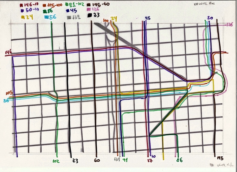 Lineas de autobus.