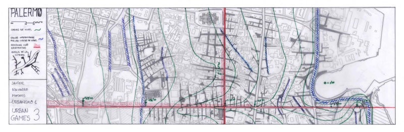 Dibujo multicapa de la Topografía de Palermo