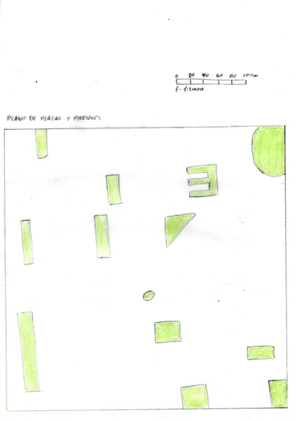 Buenos Aires. Plano de plazas y parques