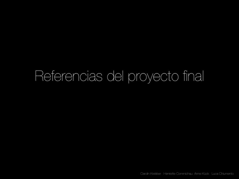 referencias del proyecto final 