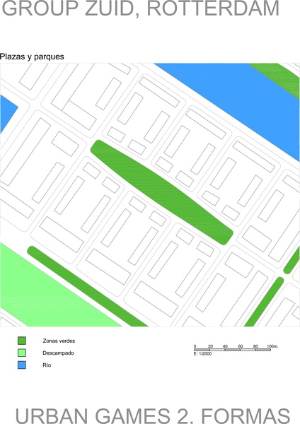 Group Zuid, Rotterdam. Plazas y parques