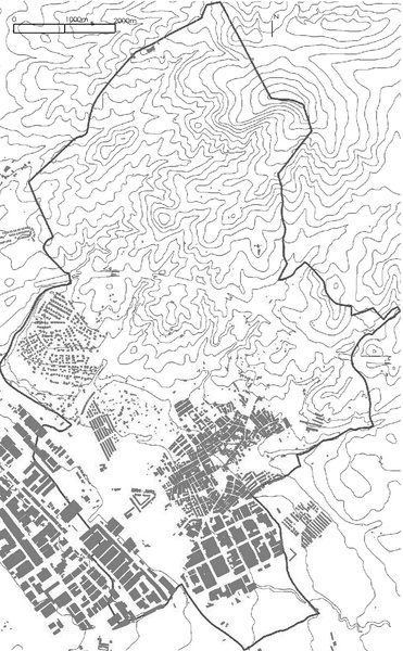 Topografía y edificaciones