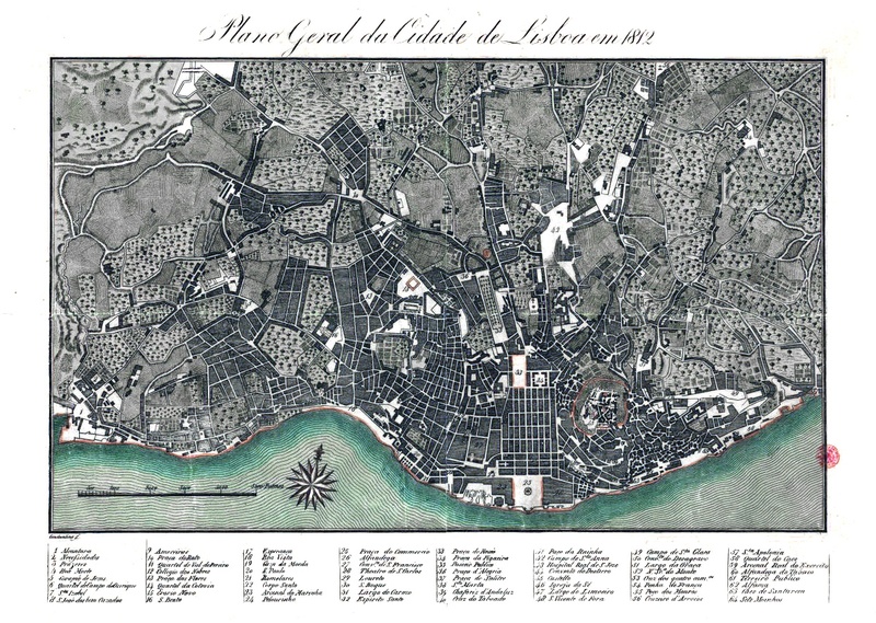 Plano general de Lisboa en 1812