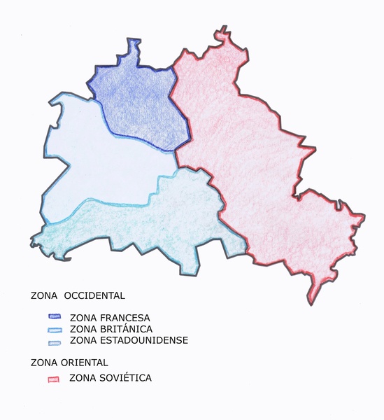 Zonificación de Berlín por la división del muro.