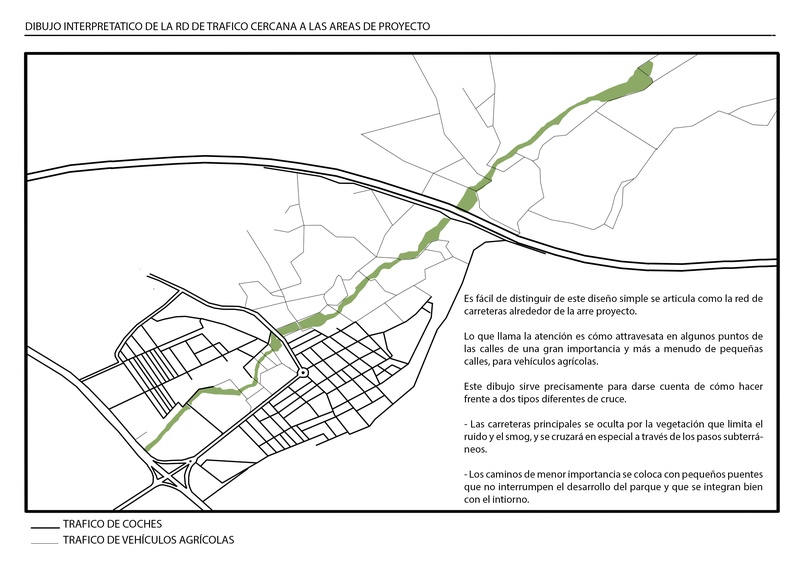 DIBUJO INTERPRETATICO DE LA RD DE TRAFICO CERCANA A LAS AREAS DE PROYECTO