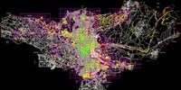 Imagen para el proyecto Cartografía dwg Granada con linea del metro y paradas