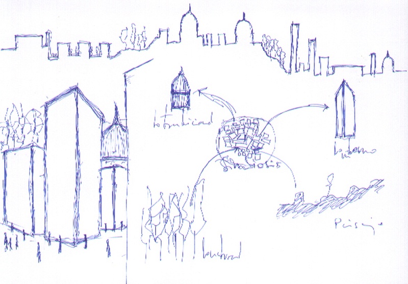 Croquis de la ciudad.